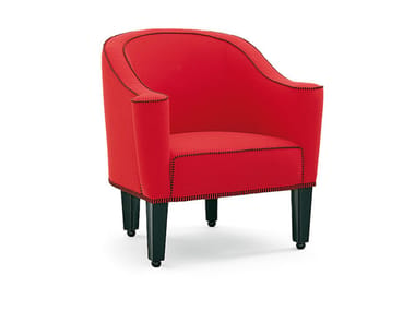 VILLA GALLIA - Upholstered armchair with armrests by Wittmann