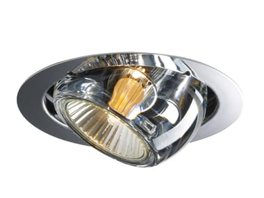 BELUGA COLOUR - Adjustable crystal and steel spotlight by Fabbian