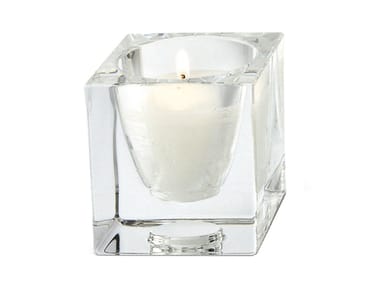 CUBETTO - Glass candle holder by Fabbian