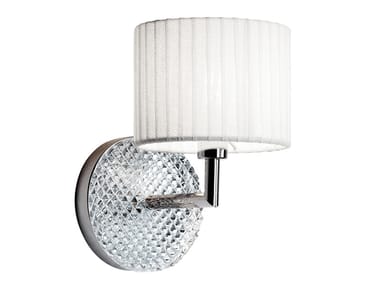 DIAMOND SWIRL - Chrome plated wall lamp by Fabbian