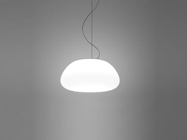 LUMI POGA - Glass pendant lamp by Fabbian