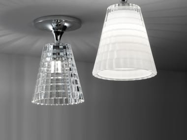 FLOW - Crystal ceiling lamp by Fabbian