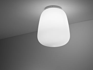 LUMI BAKA - Glass ceiling lamp by Fabbian