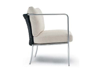 CAF? - Garden stainless steel easy chair with armrests by Living Divani