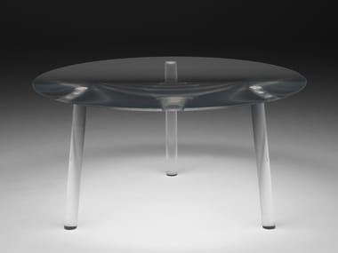 DROP TABLE - Round plexiglass table by Living Divani