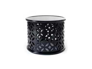 STONE - Round mahogany coffee table by Boca do Lobo