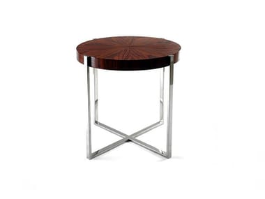 BROADWAY - Handmade round wood veneer coffee table by Boca do Lobo