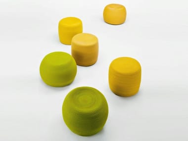 OTTO - Round rope garden pouf by Paola Lenti