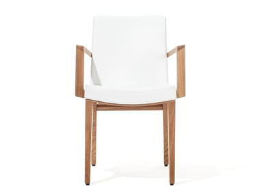 MORITZ - Upholstered chair with armrests by TON