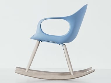 ELEPHANT ROCKING - Rocking polyurethane chair with armrests by Kristalia