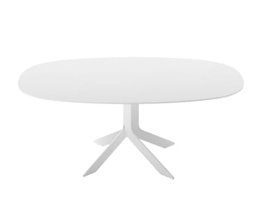 IBLEA - Oval MDF table with 4-star base by Desalto