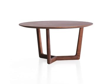 SHAHAN - Round wooden coffee table by Porro