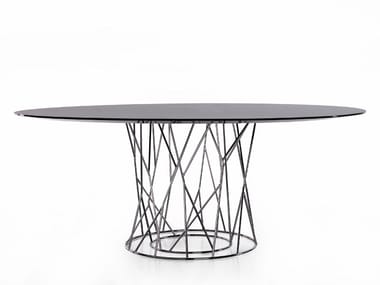 SYNAPSIS - Round steel table by Porro