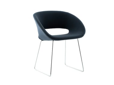 CONCH - Sled base swivel chair by Porro