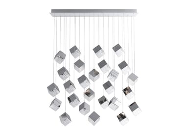 PYRITE 26 RECTANGULAR - LED crystal pendant lamp by bomma