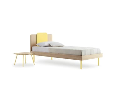 QUADRO - Melamine-faced chipboard kids single bed by Nidi
