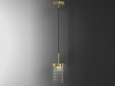 QUARZO 725/S1 - LED crystal and metal pendant lamp by Italamp