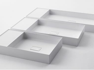 QUATTRO.ZERO – D8H - Rectangular Ceramilux® washbasin by Falper