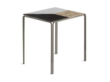 RAGTIME - Square marble high side table by Casamania & Horm