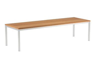 TABOELA - Rectangular teak garden table by Royal Botania