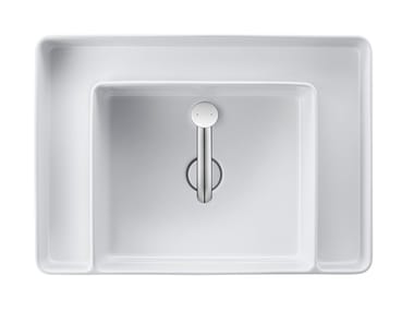 BENTO STARCK BOX - Countertop rectangular DuraCeram® washbasin by Duravit