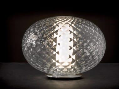 RECUERDO - 284 - LED glass and aluminium table lamp by Oluce