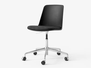 RELY HW29 - Swivel polypropylene office chair with upholstered seat by &tradition