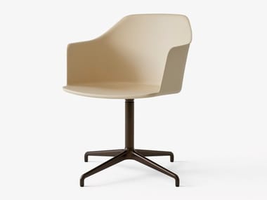 RELY HW39 - Polypropylene chair with 4-spoke base with armrests by &tradition