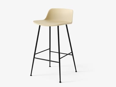 RELY HW81 - High polypropylene stool with footrest by &tradition