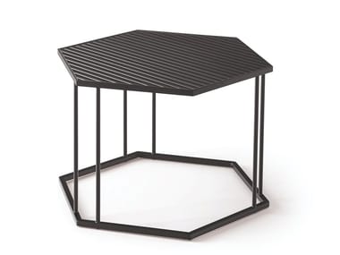 RENEE - Hexagonal metal coffee table for living room by Calligaris