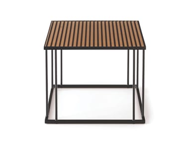 RENEE - Square metal coffee table for living room by Calligaris