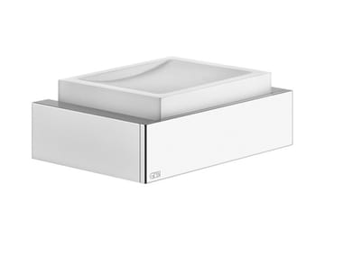 RETTANGOLO - Wall mounted soap holder in brass and resin by Gessi