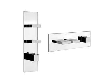 RETTANGOLO WELLNESS - 3 hole thermostatic brass shower mixer by Gessi