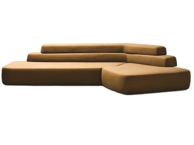 RIFT - Sectional fabric or leather sofa by Moroso