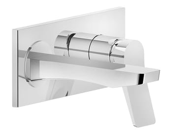 RILIEVO - 2 hole brass bathtub mixer with plate by Gessi