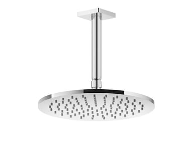 RILIEVO - Ceiling mounted adjustable round brass overhead shower by Gessi