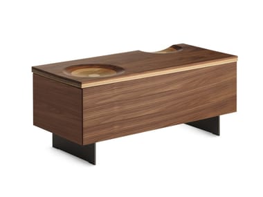 RIPPLES BOX - Rectangular wooden coffee table with storage space by Casamania & Horm