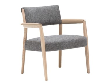 RIZO BU2044 - Ash easy chair with integrated cushion by Andreu World