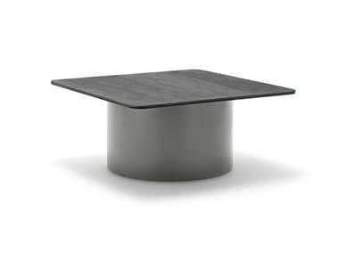 ROLF BENZ 260 YOKO - Low square aluminium garden side table with ceramic top by Rolf Benz