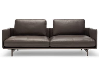 ROLF BENZ 536 LIV SMART - 3 seater leather sofa by Rolf Benz