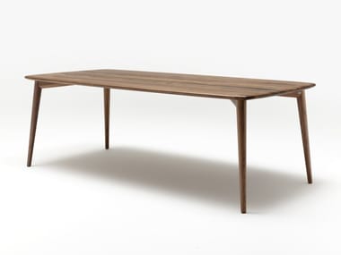 ROLF BENZ 900 - Rectangular solid wood table by Rolf Benz