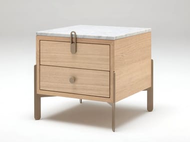 ROLF BENZ 914 - Square bedside table with drawers by Rolf Benz