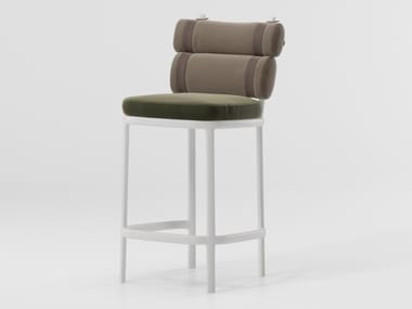 ROLL - High upholstered fabric stool by Kettal