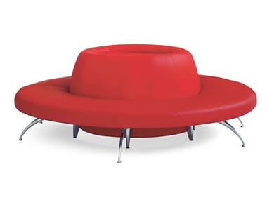 WAITING - Round upholstered modular bench by Moroso