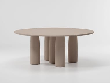 IL COLONNATO - Round Minera stone dining table by Kettal