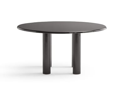 SMALTO - Round enamelled steel table by Knoll