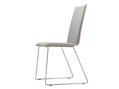 S 184 PST - Sled base upholstered chair by Thonet