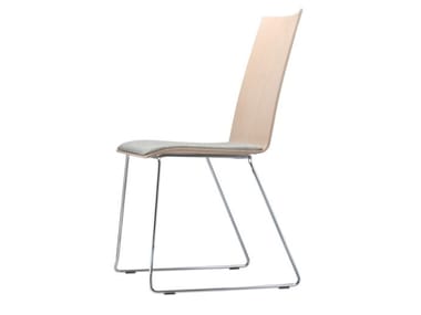 S 184 SPST - Sled base chair with armrests by Thonet