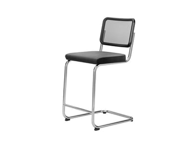 S 32 SPVNHT - Cantilever upholstered mesh stool by Thonet