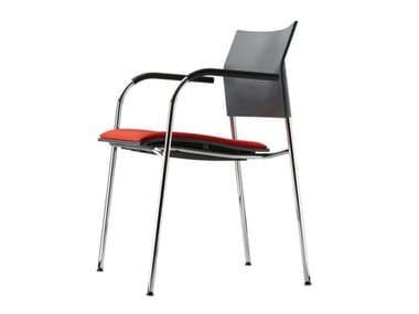 S 360 SPFST - Stackable chair with armrests by Thonet